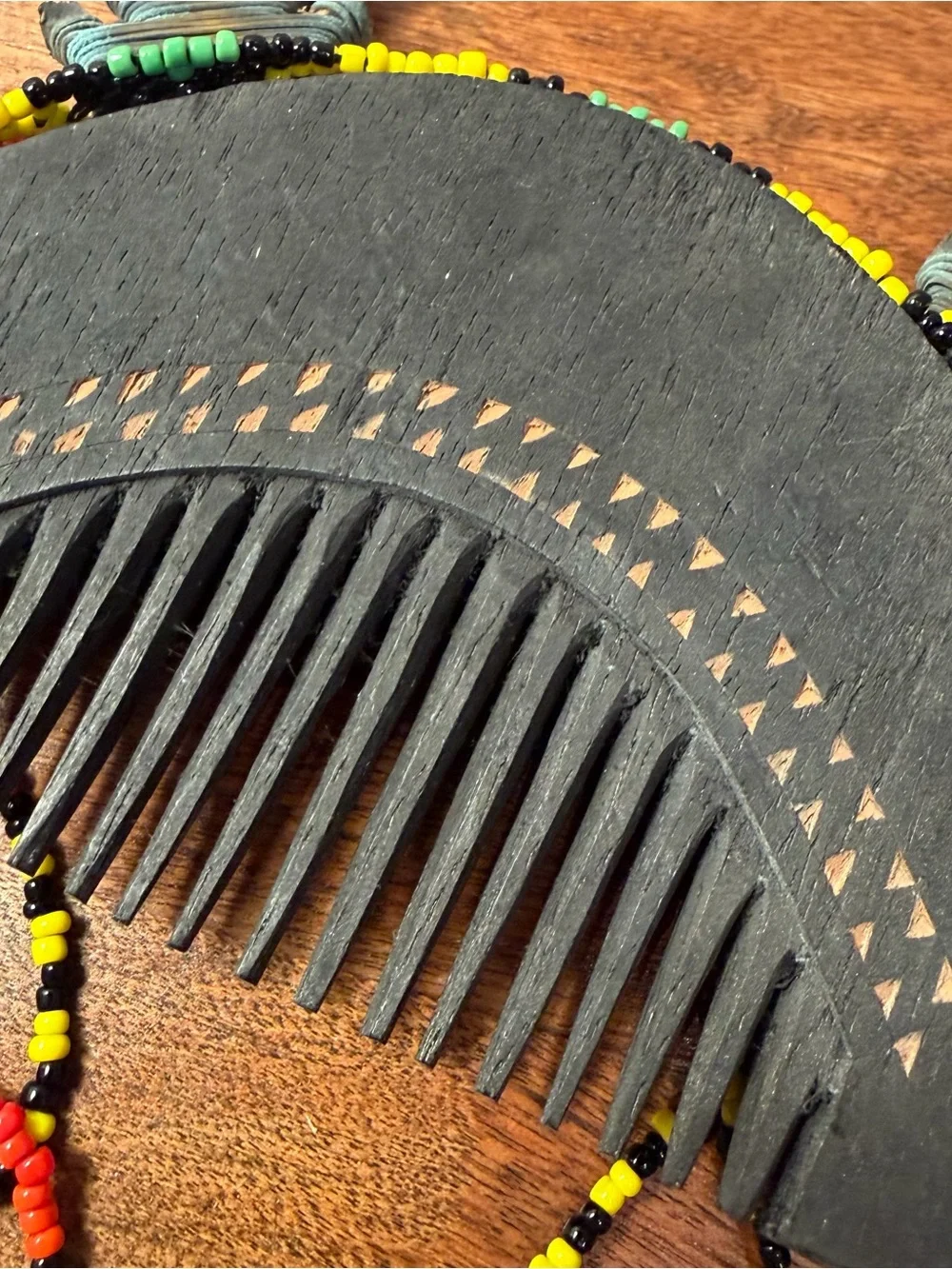 Authentic Handmade Philippine Classic Mindanao T’boli Tribe Beaded Comb Head